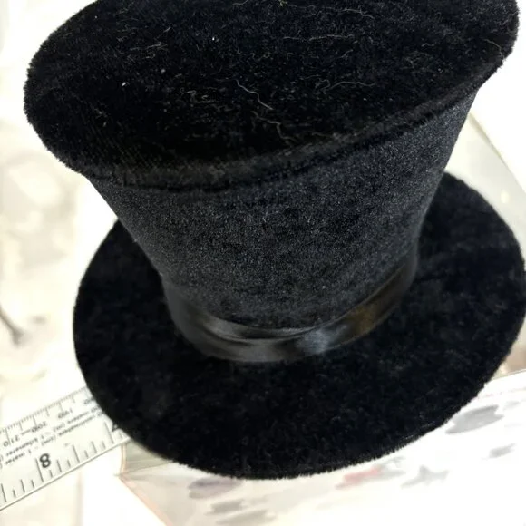 Leg Avenue Burlesque Small Black Velour Top Hat NWT NOS